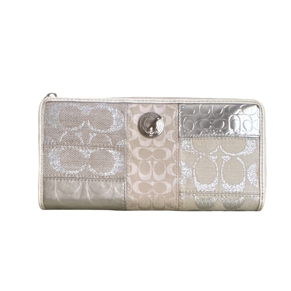 Coach Patchwork Collection Zip Around Long Wallet - image 1